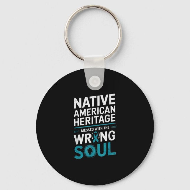 Native American Heritage Suicide Prevention Awaren Key Ring (Front)