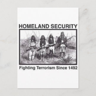 Native American Homeland Security T-shirts Postcard