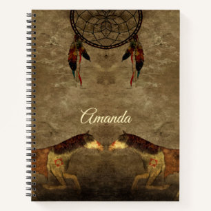 Native American Horses & Dream Catcher Notebook