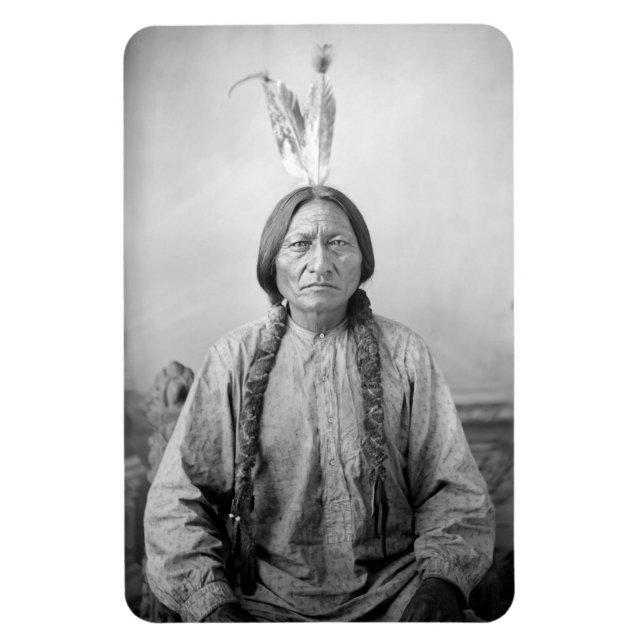 Native American Icon: Lakota Leader Sitting Bull   Magnet (Vertical)