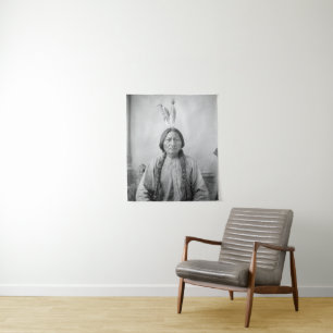 Native American Icon: Lakota Leader Sitting Bull   Tapestry