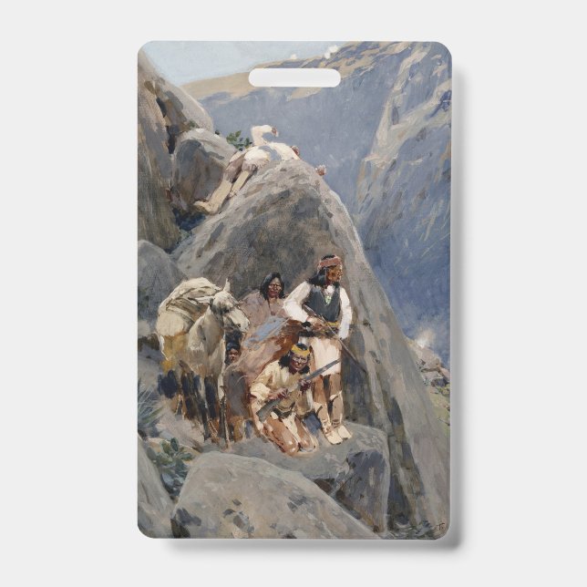 Native American Icons: Apache Warriors, US Cavalry ID Badge (Front)