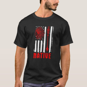 Native American Immigrants Native American Flag   T-Shirt