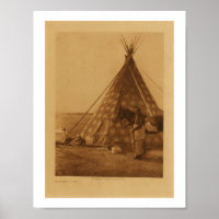 Native American Indian Blackfoot TeePee Art Poster