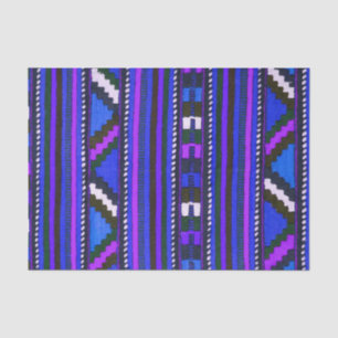 Native American Indian blue texture design Tissue Paper