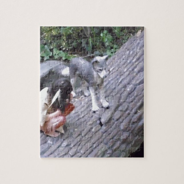 Native American Indian Boy with Wolf image Jigsaw Puzzle (Vertical)