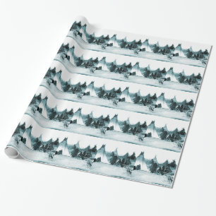 Native American Indian Camp 1890s Wrapping Paper