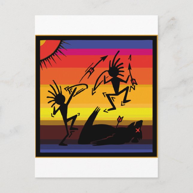 Native American Indian Cave Art Postcard (Front)