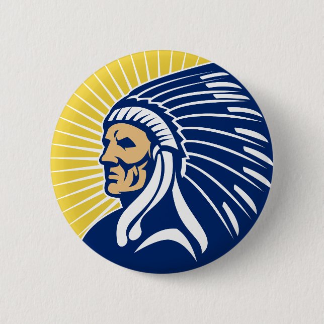 Native American Indian chief 6 Cm Round Badge (Front)