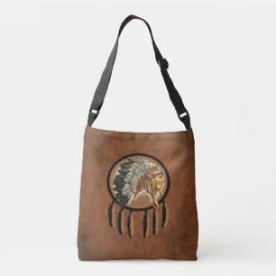 Native American Indian Chief Crossbody Bag