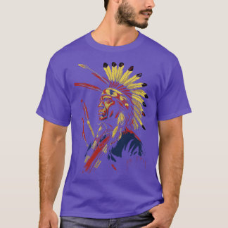 Native American Indian Chief Headdress Warrior T-Shirt