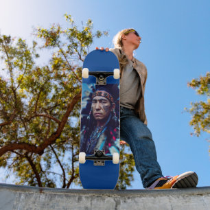 NATIVE AMERICAN INDIAN CHIEF SKATEBOARD DECK