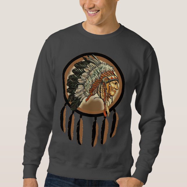 Native American Indian Chief Sweatshirt (Front)