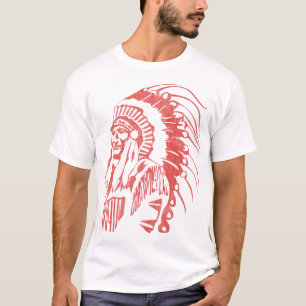 Native American Indian Chief Vintage (Red) T-Shirt