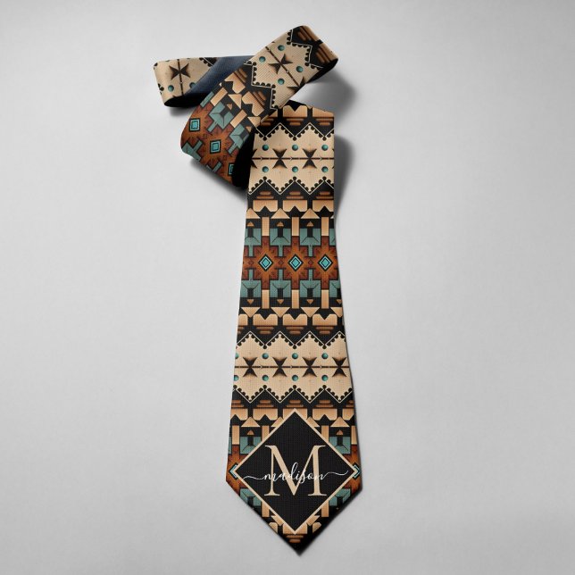 Native American Indian Culture Boho Style Monogram Tie (Creator Uploaded)