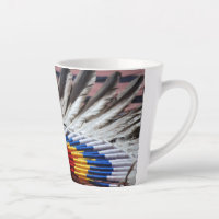 Native American Indian decorated Latte Mug