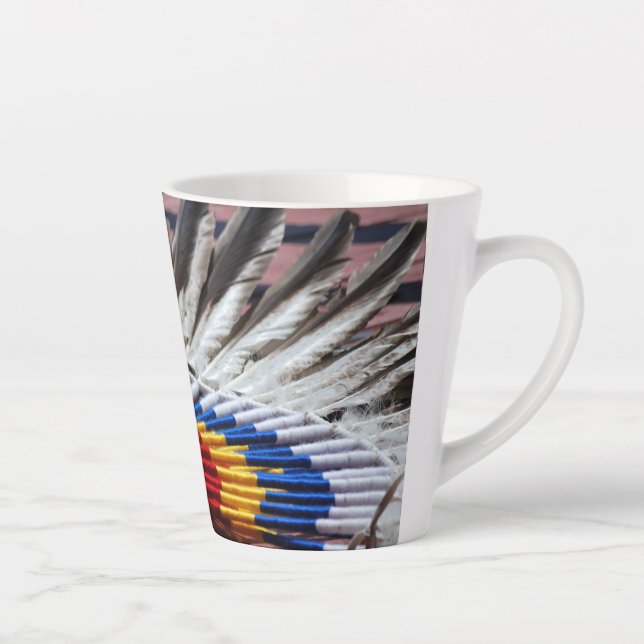Native American Indian decorated Latte Mug  (Right)