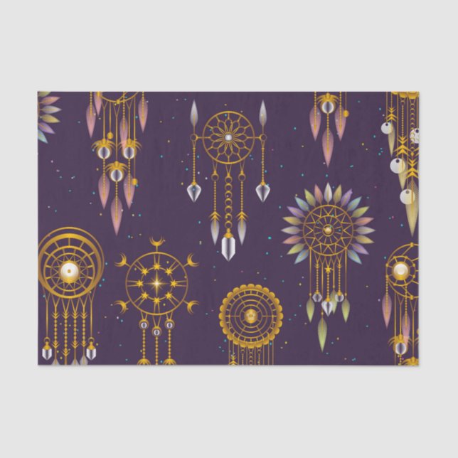 Native American Indian Dreamcatchers Tissue Paper (Front)