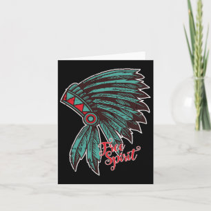 Native American Indian Free Spirit Awesome Hallowe Card