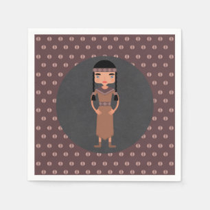 Native American Indian Girl Birthday Party Napkin
