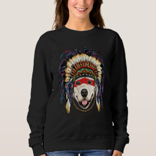 Native American Indian Golden Retriever Indigenous Sweatshirt