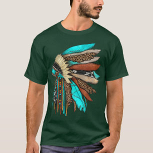 Native American Indian Headdress Costume Jewelry D T-Shirt