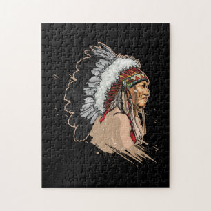 Native American Indian Headdress Jigsaw Puzzle