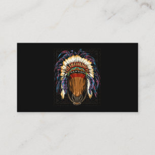 Native American Indian Horse Cowboy Indigenous Peo Business Card
