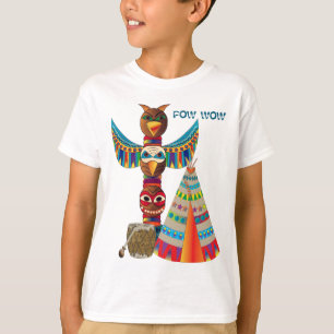 NATIVE AMERICAN INDIAN IMAGES ON KID'S T-Shirt