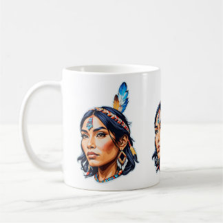 Native American Indian Lady Coffee Mug