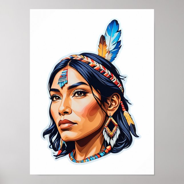 Native American Indian Lady Poster (Front)