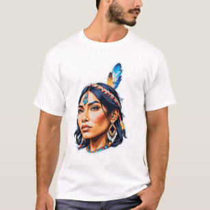 Native American Indian Lady T-Shirt