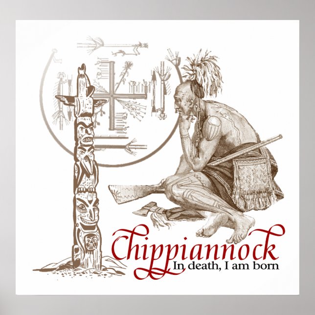 Native American Indian Poster In death I am born (Front)