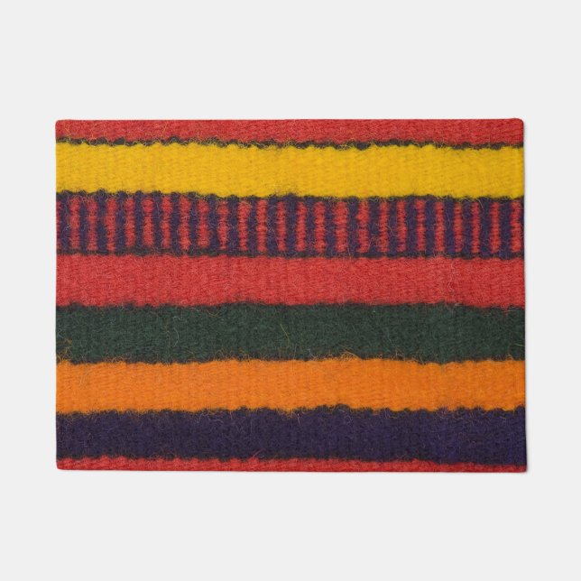 Native American Indian rainbow colour Doormat (Front)