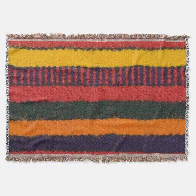 Native American Indian rainbow colour Throw Blanket (Front)