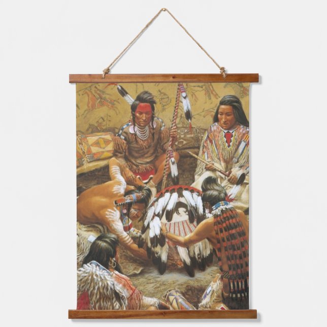 Native American Indian Southwest Art Wall Hanging Tapestry (Front)