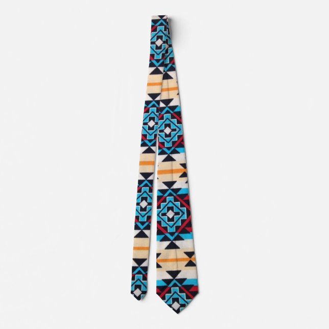 Native American Indian Southwest Pattern Tie (Back)