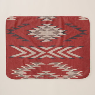 Native American Indian Southwest Red Pattern Sherpa Blanket