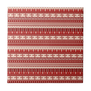 Native American Indian Thunderbird Pattern Ceramic Tile