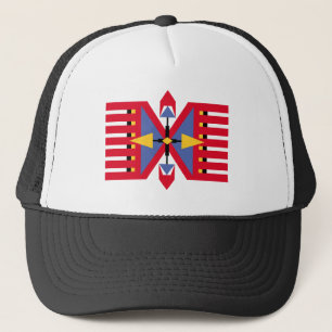 native american indian traditional textile motif s trucker hat