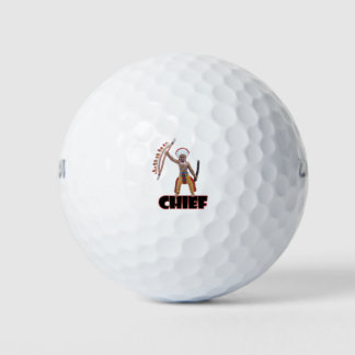 Native American Indian tribal chief figure design Golf Balls