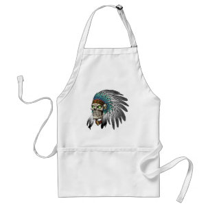 Native American Indian Tribal Gothic Skull Standard Apron