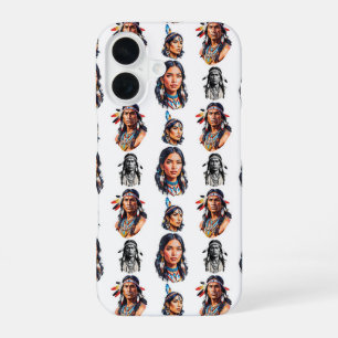 Native American Indian Tribe Pattern Design  iPhone 16 Case