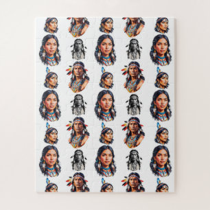 Native American Indian Tribe Pattern Design Jigsaw Puzzle