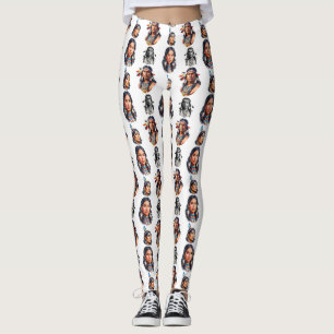 Native American Indian Tribe Pattern Design  Leggings