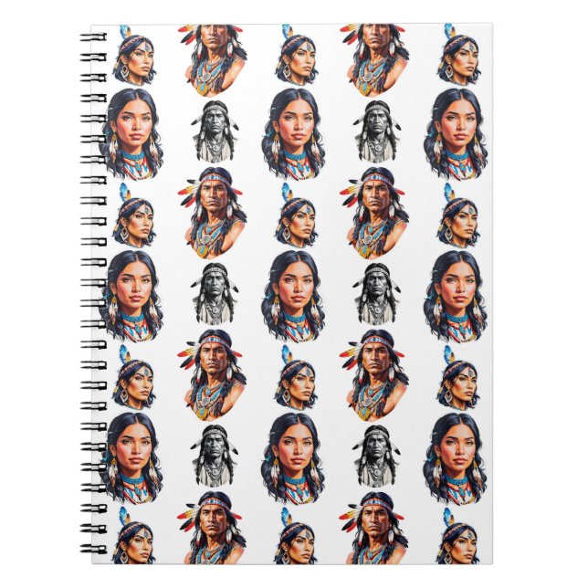 Native American Indian Tribe Pattern Design  Notebook (Front)