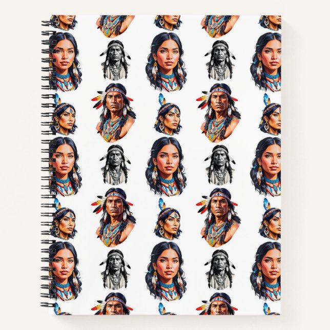 Native American Indian Tribe Pattern Design  Notebook (Front)