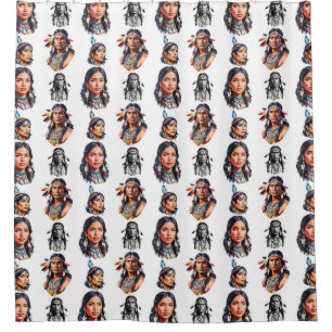 Native American Indian Tribe Pattern Design Shower Curtain