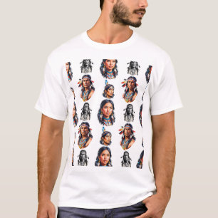 Native American Indian Tribe Pattern Design T-Shirt