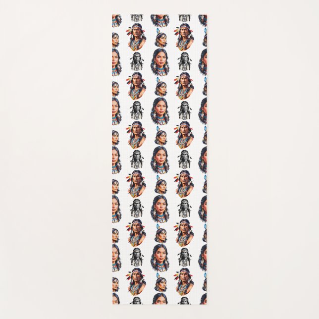 Native American Indian Tribe Pattern Design  Yoga Mat (Front)